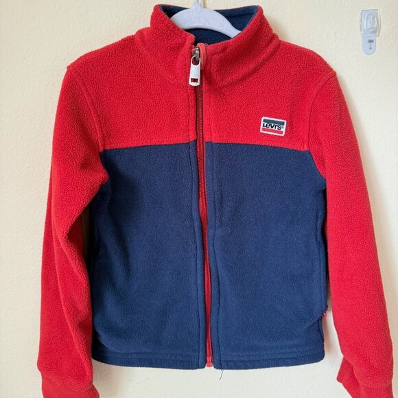 Levis Red & Navy Solid Jacket Toddler Boy -  Size 3T - Picture 4 of 4
